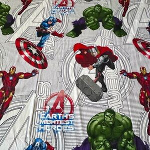 Vintage, flat, twin, superhero marvel, bedsheet